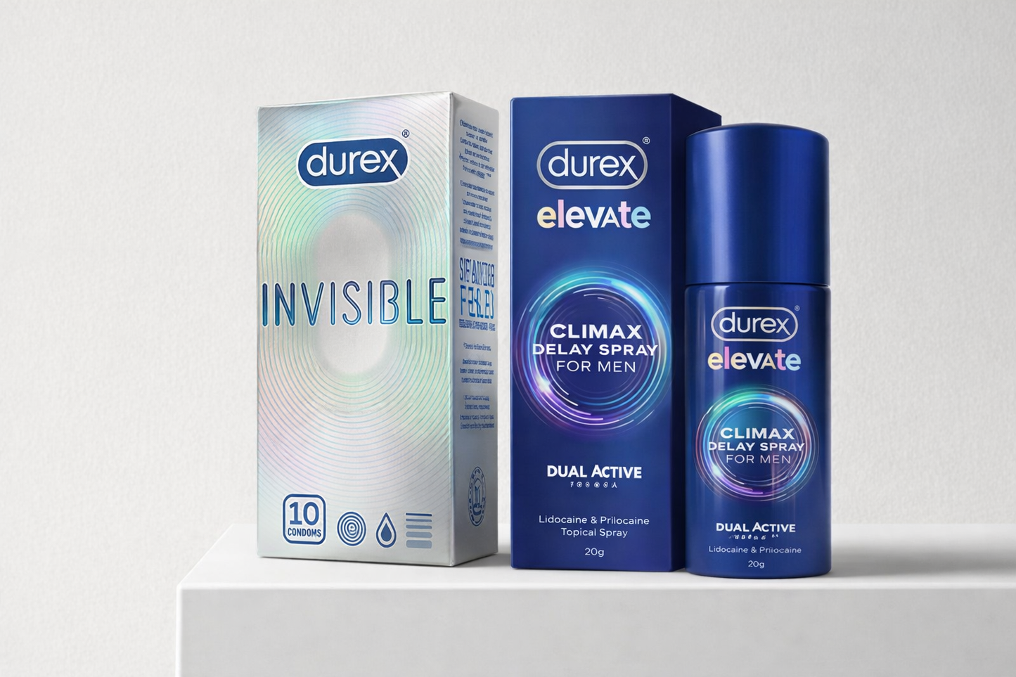 Bundle Offer: Elevate Climax Delay Spray + Invisible Condoms Pack