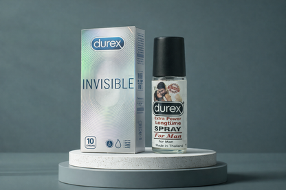 Bundle Offer: Elevate Climax Delay Spray + Invisible Condoms Pack