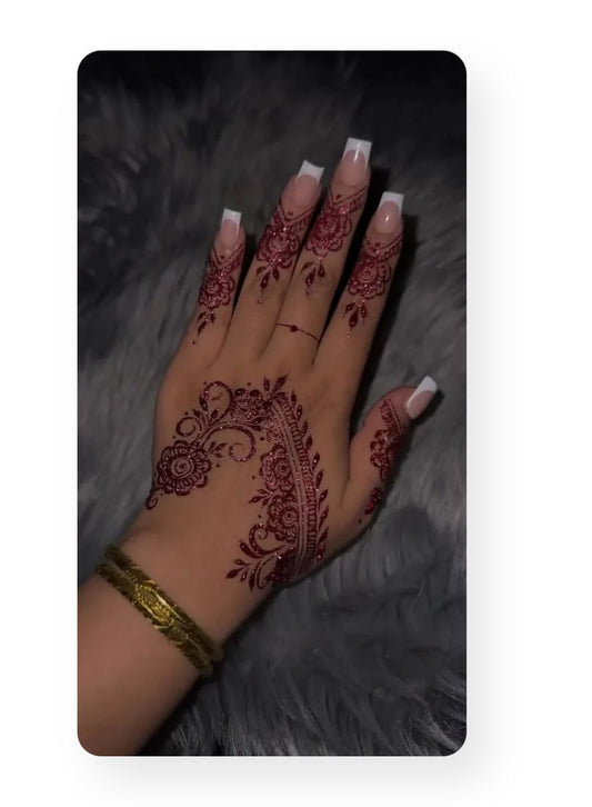 Premium Glitter Mehndi Cones – 12 Colors ka Set